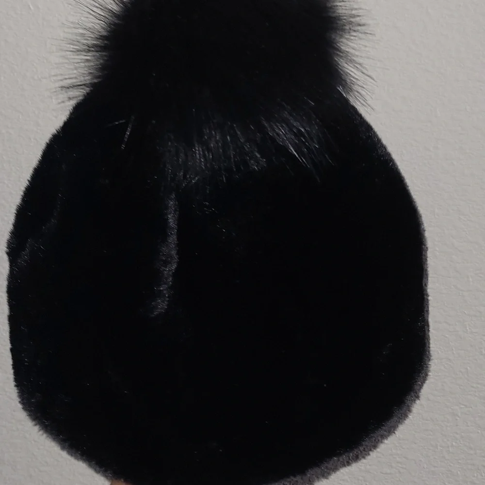 UGG Faux Fur Beanie - Black - OSFM